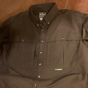 Drake Chocolate Vent Back Shirt